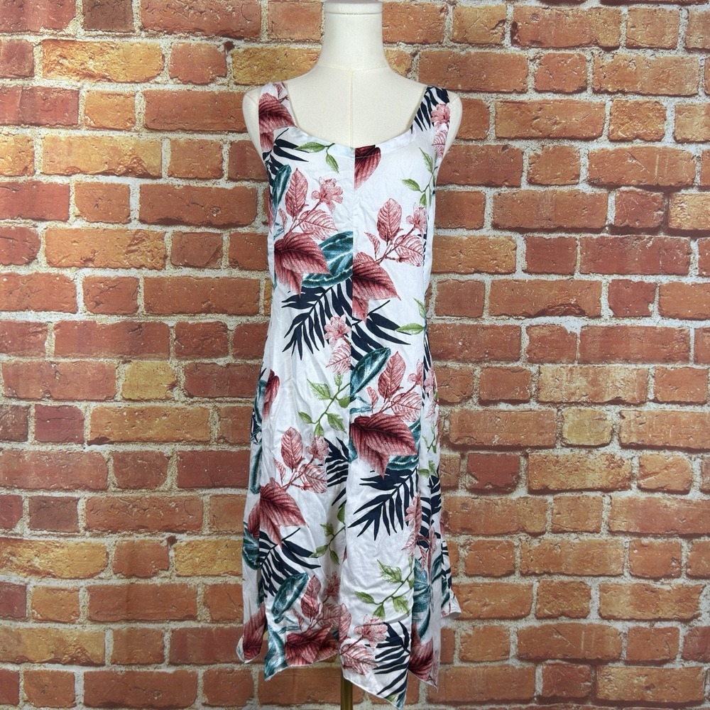 Bali Women's Floral Sleeveless Midi Dress Size "TU" Small-Medium 100% Viscose